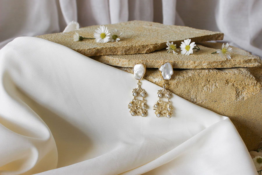 Bridesmaid earrings pearl